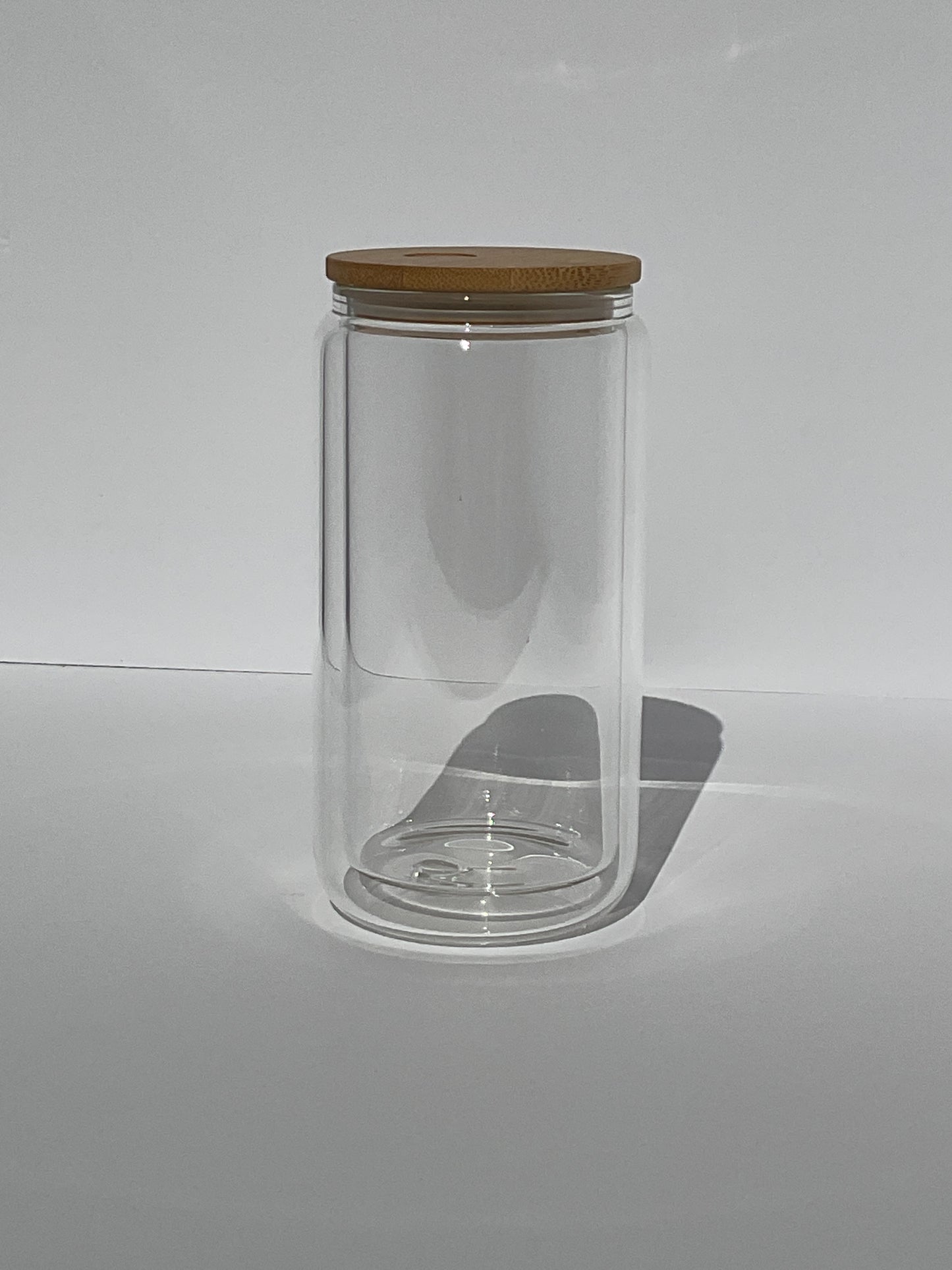 16oz Blank Double Wall Glass Cup