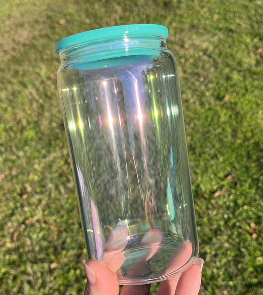 16oz rainbow glass baby Green