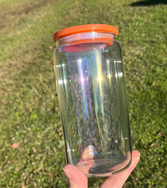 16oz Rainbow Glass Orange