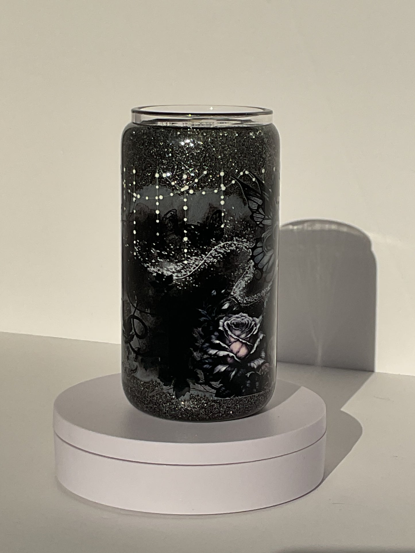 Silver Skull Glass