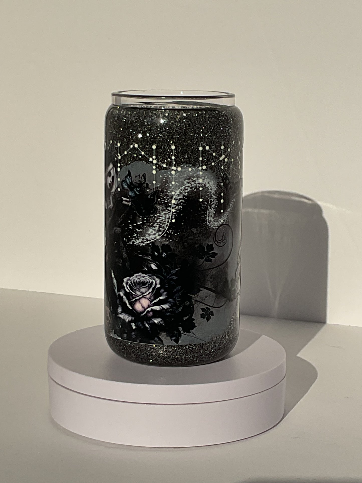 Silver Skull Glass